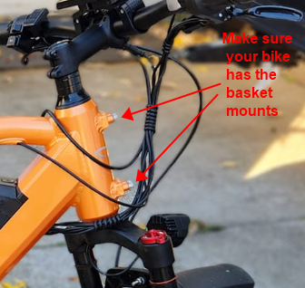 E-Bike フロントマウントバスケット